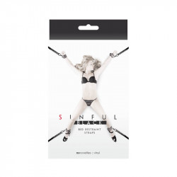 Sinful Black Bed Restraint Straps